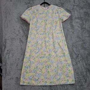 Vintage 1960s The Vested Gentress Shift Dress Midi Spring Floral sz 20 (XL)